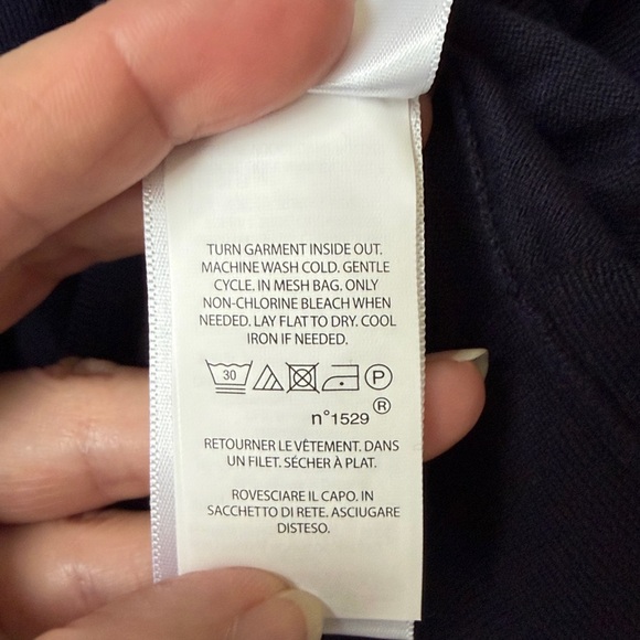 Navy Polo Ralph Lauren V-Neck Sweater - Picture 9 of 11